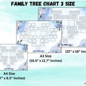 Customizable 5 Generations Family Tree Pedigree Family History Chart Genealogy Chart  Family Reunion Gift Ancestral Tree of Life Canva PDF