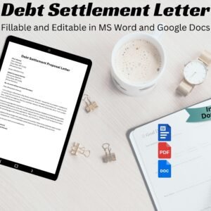 Editable Debt Settlement Letter Debt Settlement Proposal Letter Printable Debt Settlement payment offer Letter Word, Google Docs & PDF