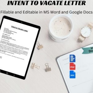 Notice to Vacate Immediately Letter Notice to Vacate Letter, Notice to Vacate Template Intent to Vacate Notice Landlord Letter Word & PDF